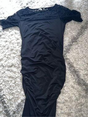 Black Lace Maternity Dress